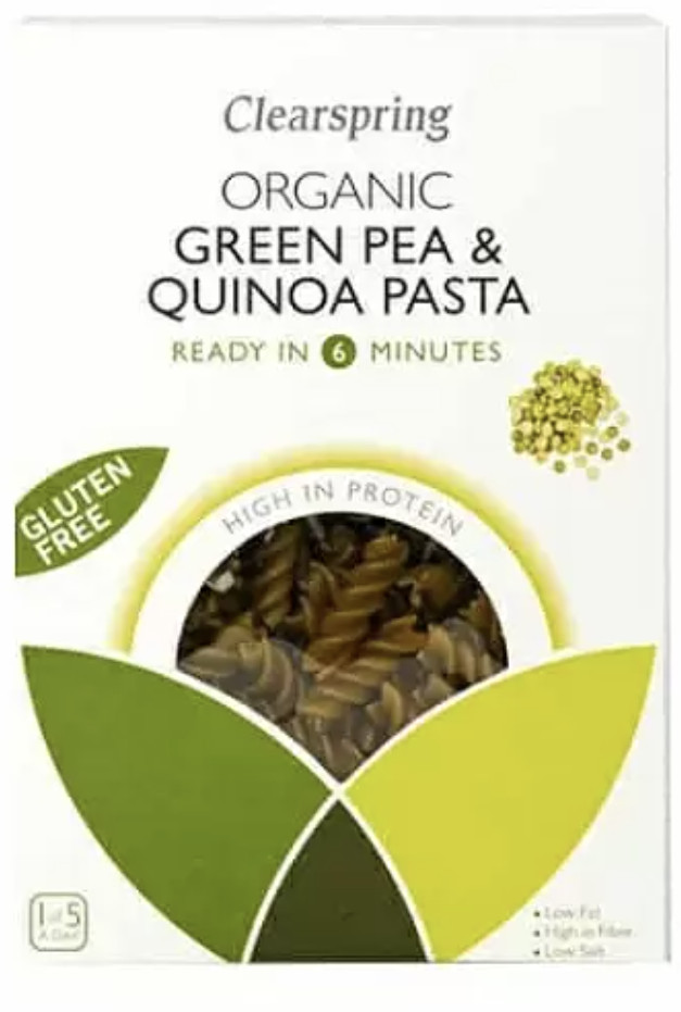 Паста из зеленого гороха и киноа | Clearspring