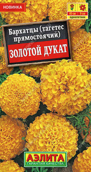 Семена бархатцев «Золотой дукат прямостоячие»