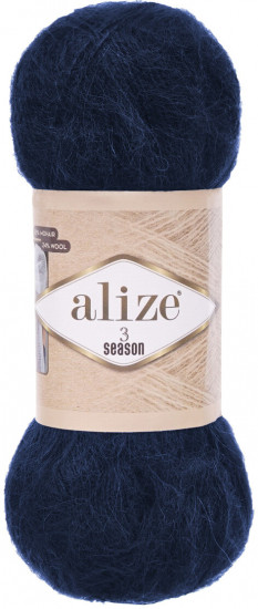 Пряжа для вязания «3 Season», цвет 58 Темно-синий