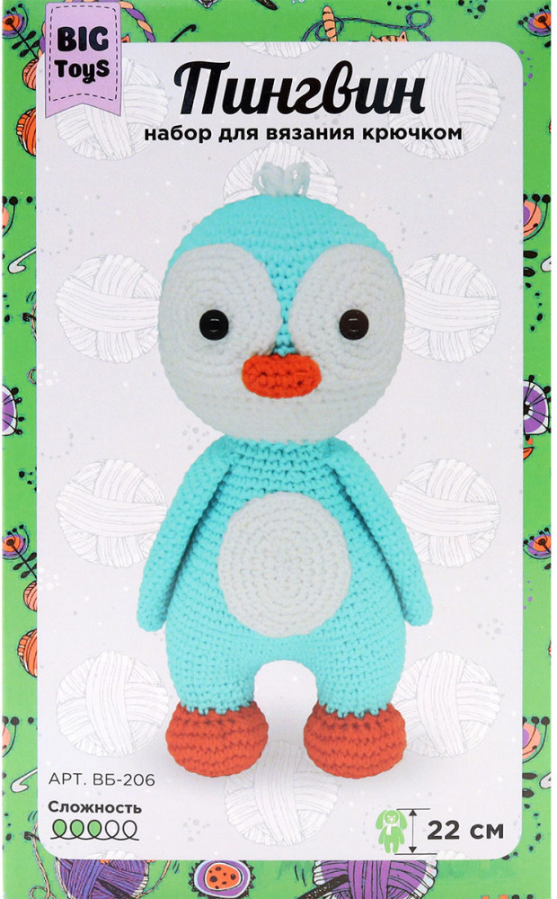 Набор для вязания крючком «Пингвин» | Big Toys | Sovushka