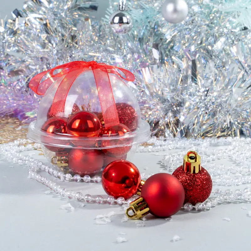 Набор елочных шаров | Снежное кружево