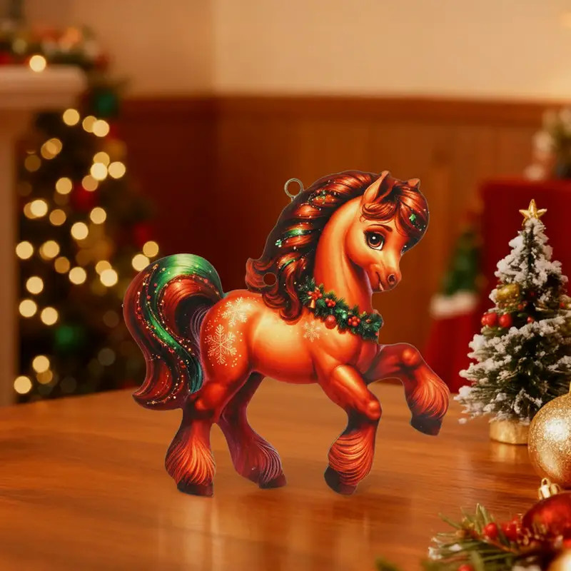 Ёлочная деревянная игрушка «Лошадка»