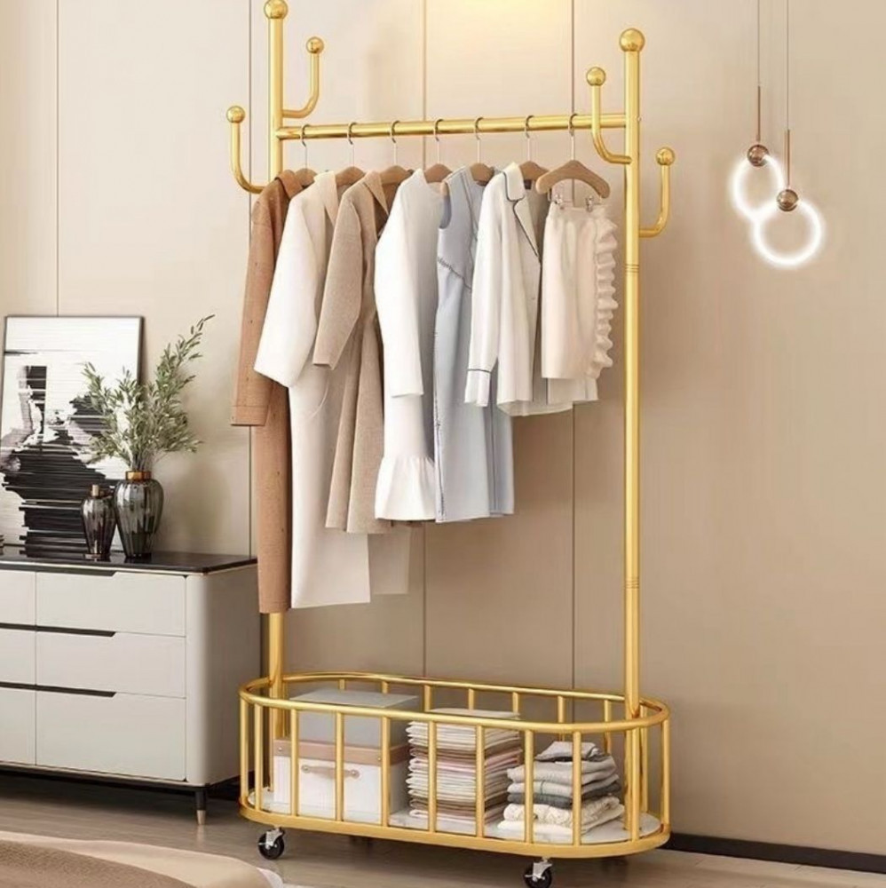 Вешалка напольная с полкой