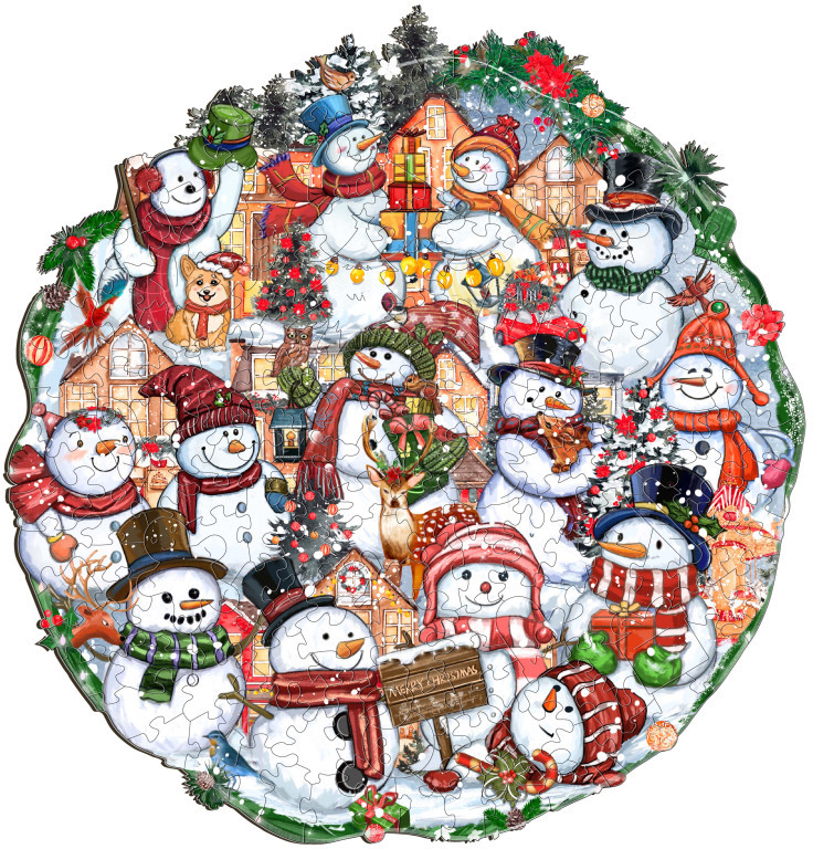 Пазл деревянный «Счастливого Рождества» | Новый год | Woodbests