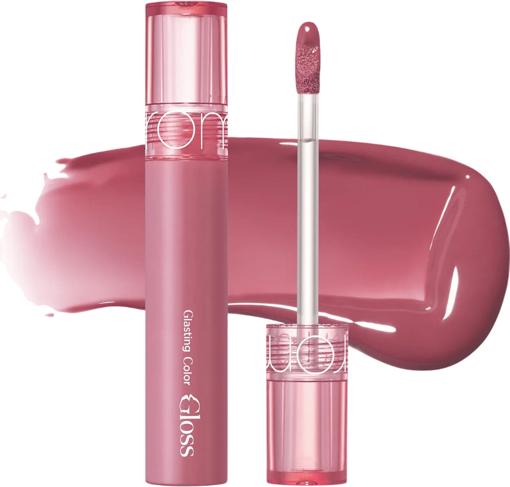 Стойкий блеск для эффекта стеклянных губ «Glasting Color Gloss», тон 04 Grapy Way | Rom&nd