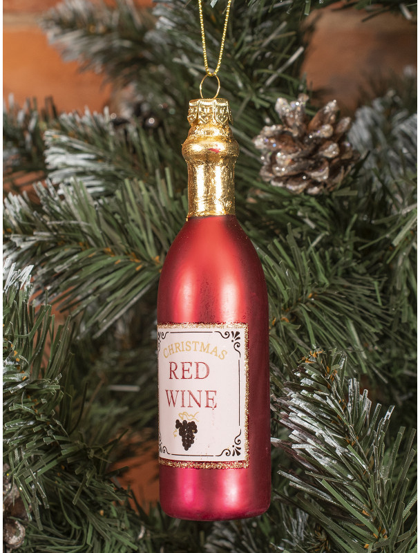 Игрушка ёлочная «Бутылка красного вина» | Ultramarin