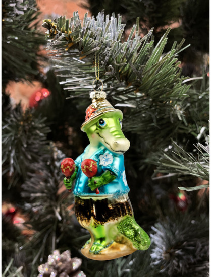 Игрушка ёлочная «Веселый крокодил»