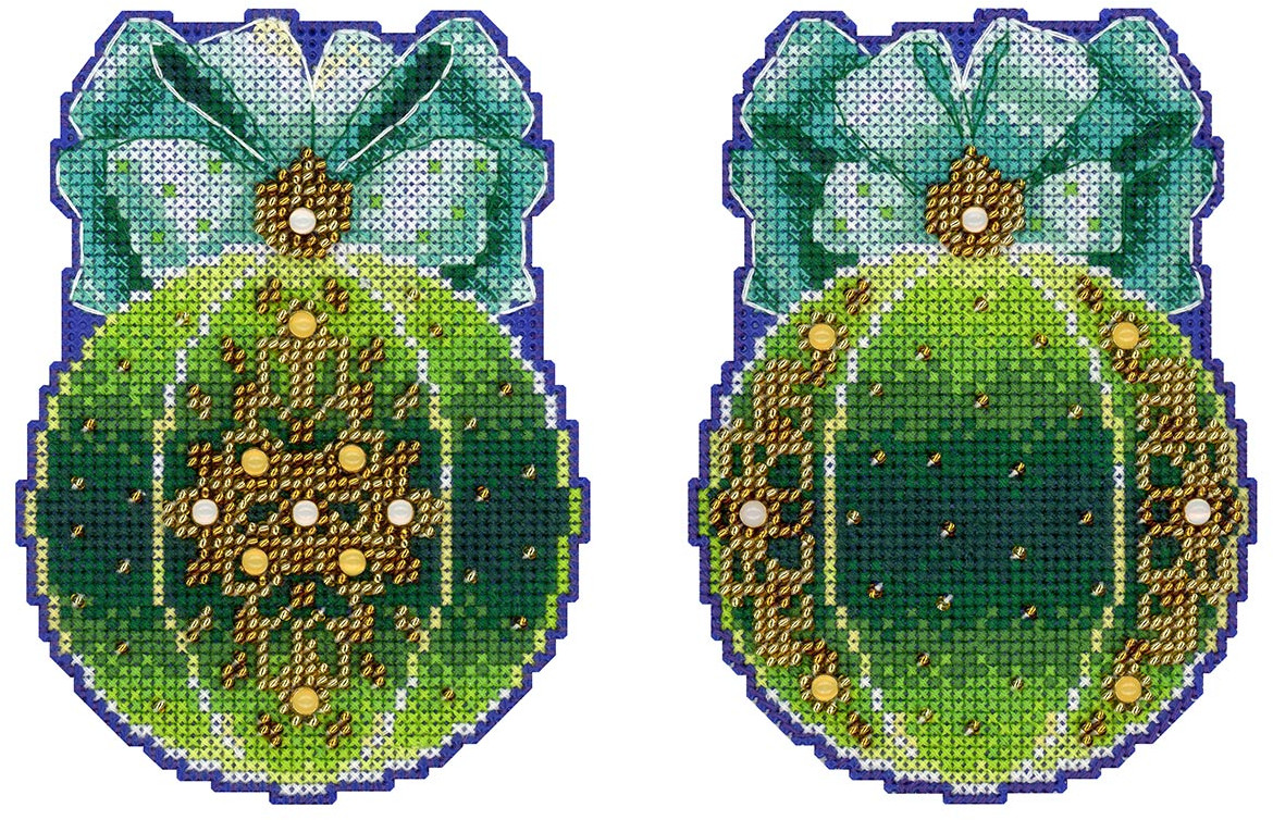 Набор для вышивания на пластиковой канве «Волшебство леса» | Елочный шар | М.П. Студия