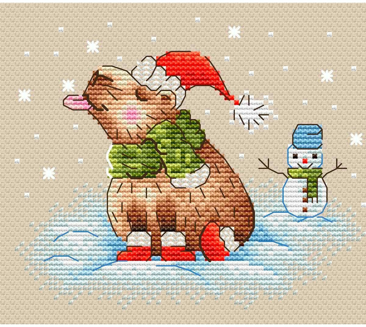 Набор для вышивания «Прогулка на морозе» | Жар-птица