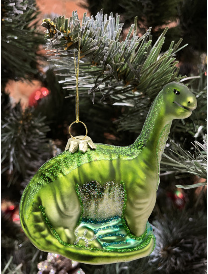Игрушка ёлочная «Зеленый динозаврик»