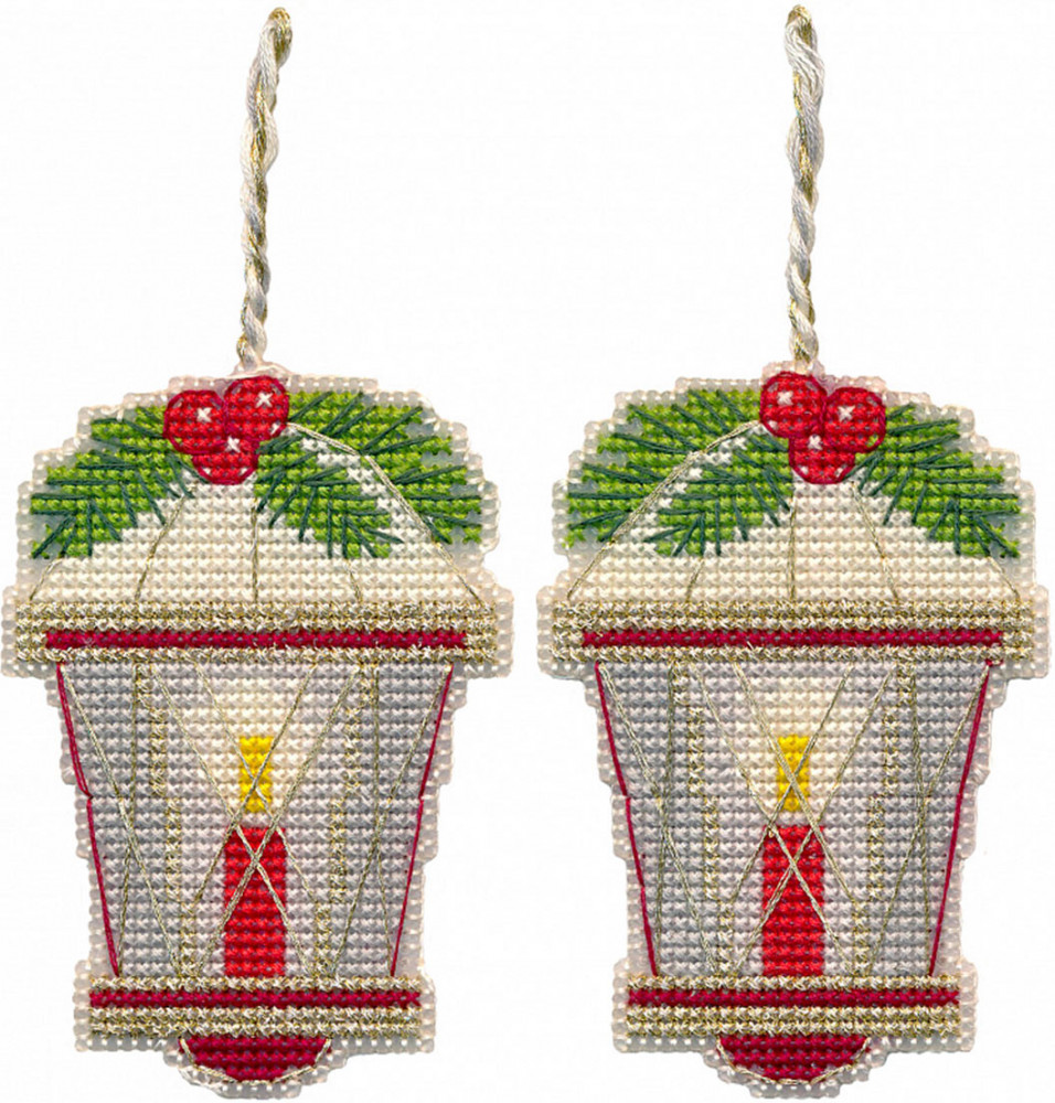 Набор для вышивания «Фонарик» | Елочная игрушка | Овен