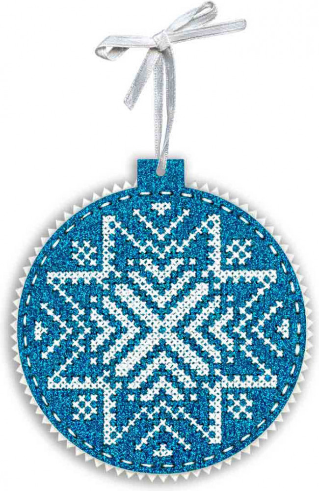 Набор для вышивания на перфорированном фетре «Снежный узор» | Жар-птица