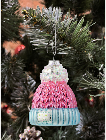 Игрушка ёлочная «Шапочка с помпоном»