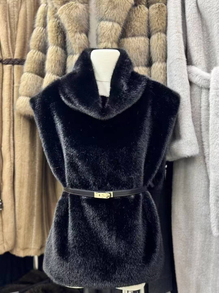 Манишка меховая с поясом