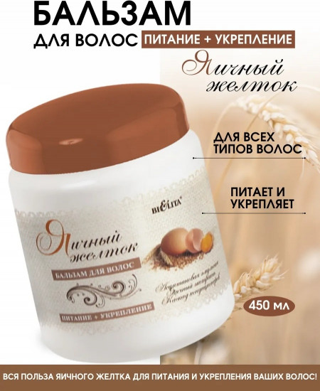 Бальзам для волос «Пивные дрожжи и Яичный желток»