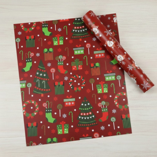 Новогодняя подарочная бумага «Рождественский микс»
