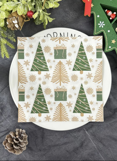 Набор салфеток бумажных новогодних