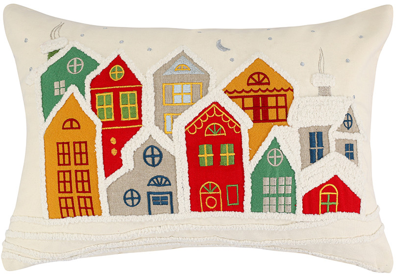 Чехол на подушку «Snowy Village» | New Year Essential | Tkano