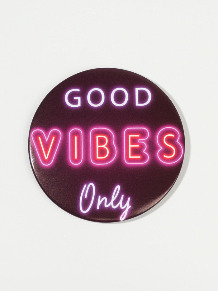 Зеркало карманное Good vibes | Queen Fair