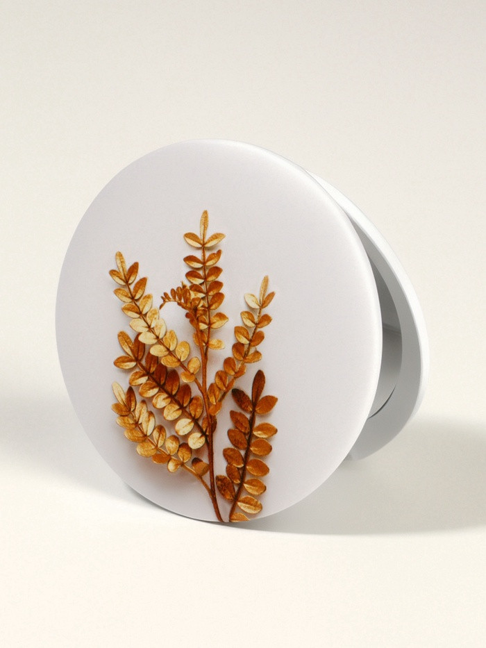 Зеркало складное с увеличением «Листья» | Queen Fair