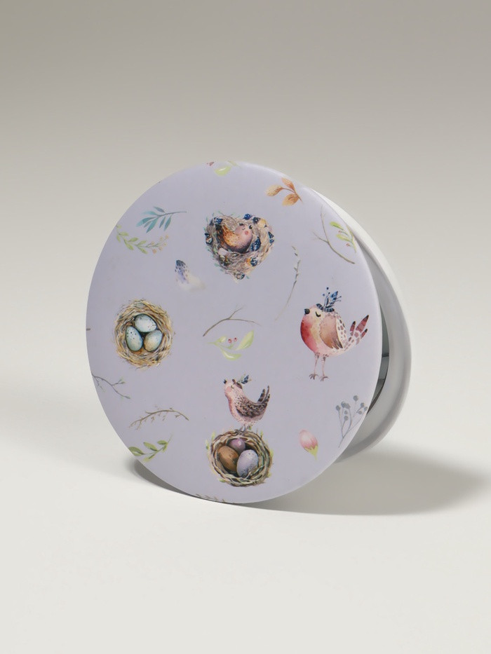 Зеркало складное с увеличением «Птички» | Queen Fair