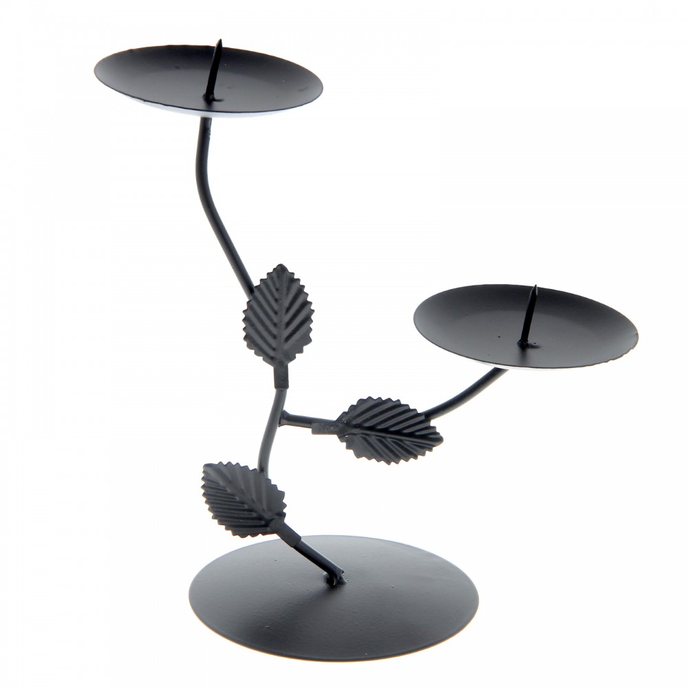 Подсвечник со штырьком на 2 свечи «Листочек»