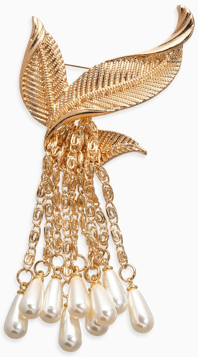Брошь «Птица с жемчужным хвостом» | Queen Fair