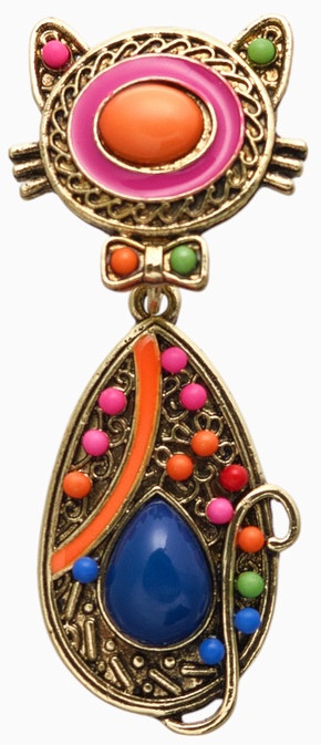 Брошь этника «Кошка радужная» | Queen Fair