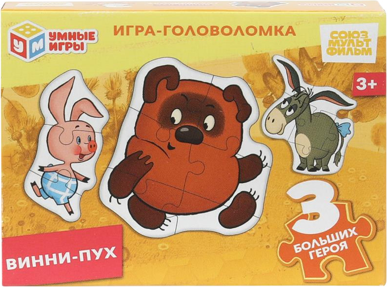 Игра-головоломка с фигурными деталями «Винни-Пух» | Союзмультфильм | Умные игры
