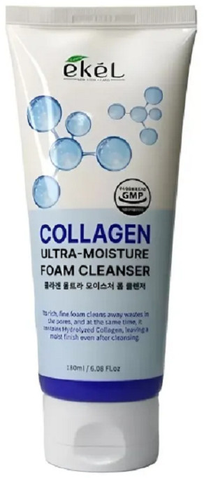 Пенка для умывания лица с коллагеном «Collagen Ultra Moisture Foam Cleanser» | Ekel