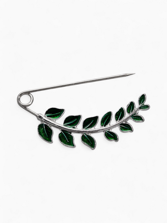 Булавка «Веточка лиственная» | Queen Fair