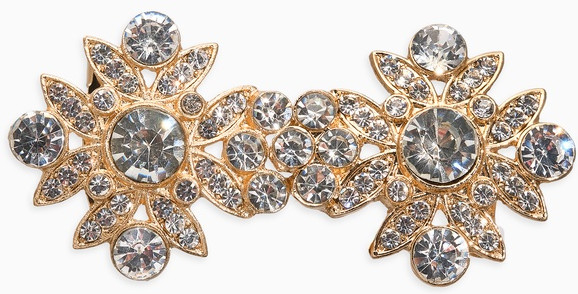 Зажим для кардигана «Ажур. Гербер» | Queen Fair