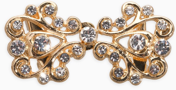 Зажим для кардигана «Ажур. Завитки» | Queen Fair