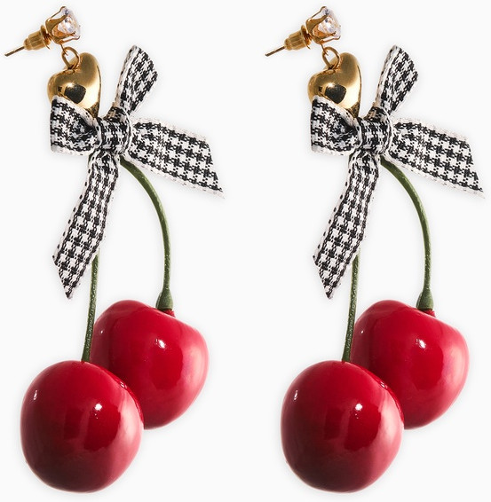 Серьги «Вишня с бантиками» | Queen Fair