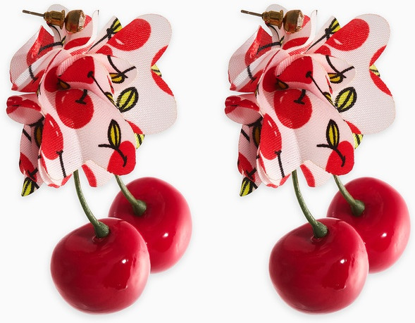 Серьги «Вишня с цветами» | Queen Fair