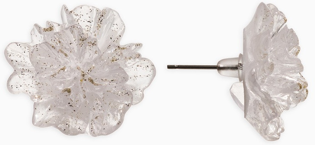 Серьги с блёстками «Цветок ажурный воздушный» | Queen Fair