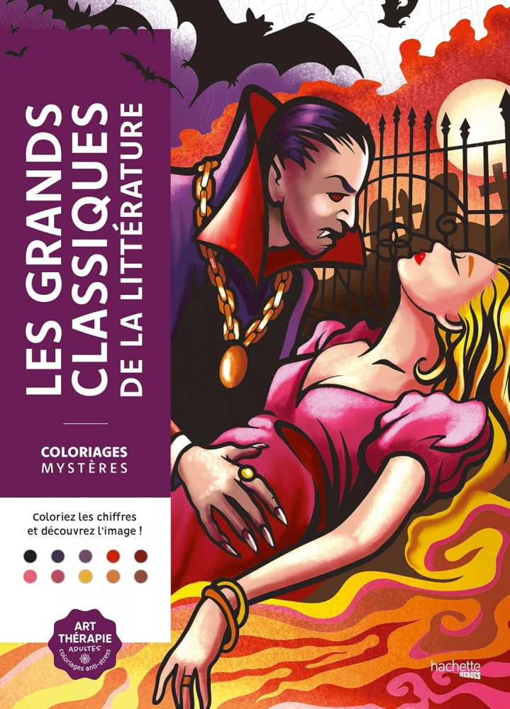 Раскраска по номерам «Les grands classiques de la littérature. Coloriages mystères»