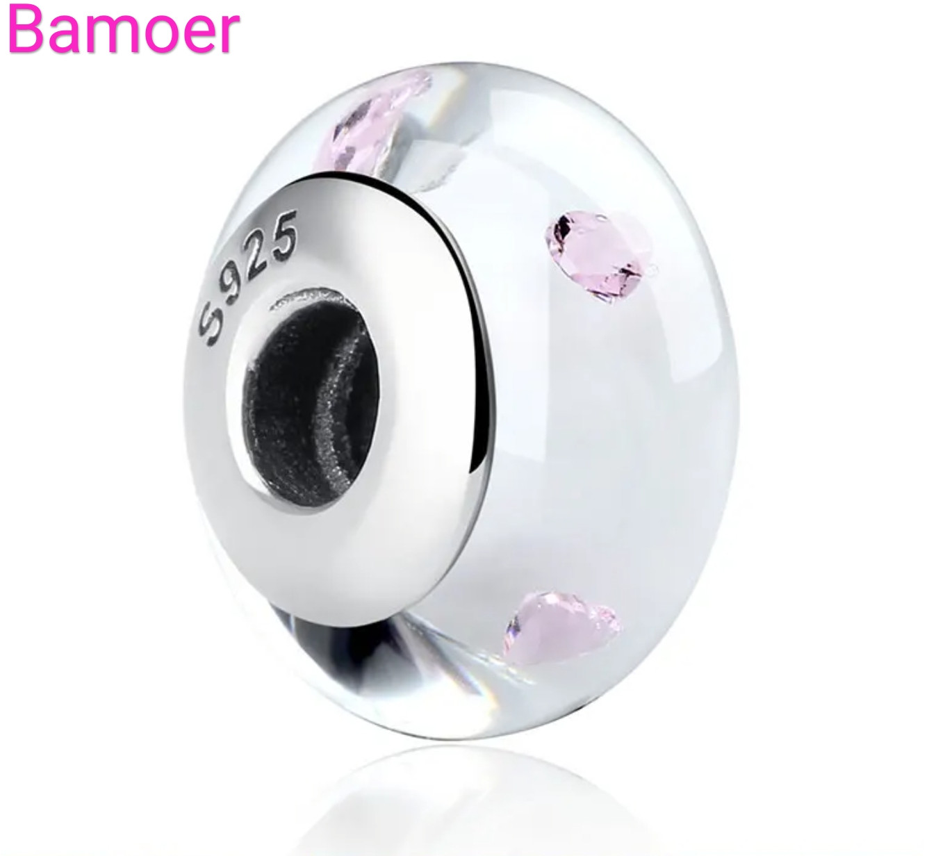 Шарм из серебра с кристаллами «Мурано» | Bamoer