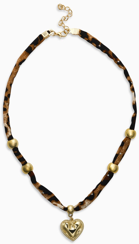 Колье «Леопард. Сердечко» | Queen Fair