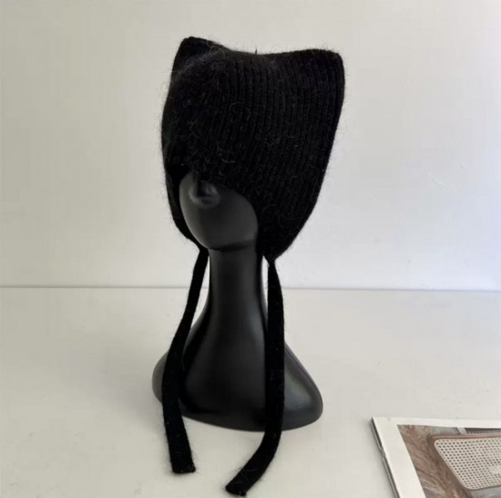 Шапка-чепчик женская «Кошечка с ушками»