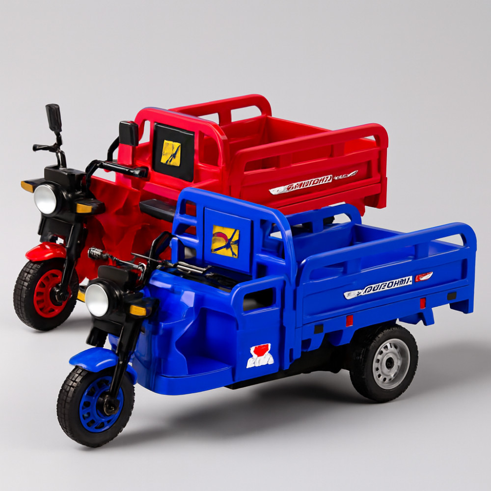 Набор из игрушечных трёхколёсных мотоциклов с кузовом