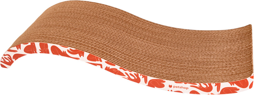 Когтеточка-лежанка волна с кошачьей мятой «Рокси» | Petshop