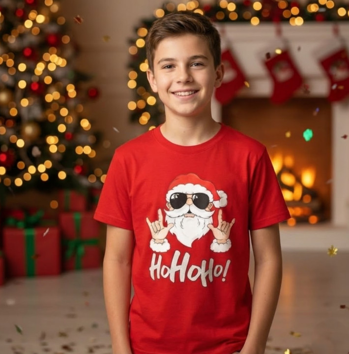 Новогодняя футболка детская «Но-но-но»