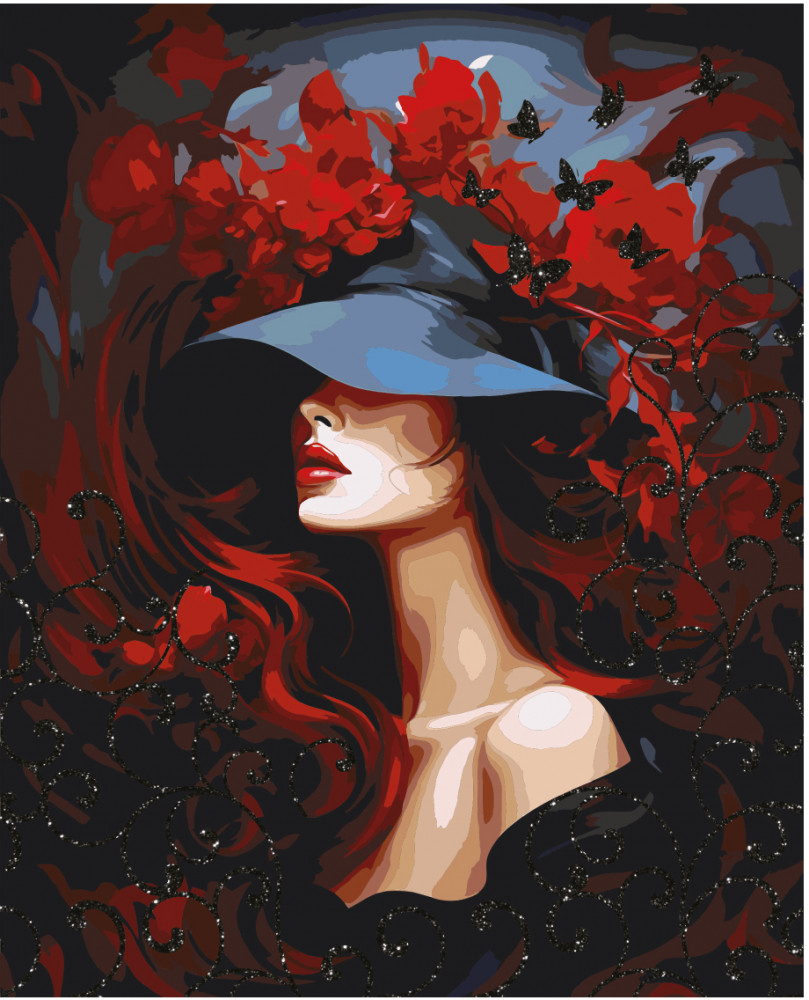 Картина по номерам с глиттером «Загадочность» | Три совы