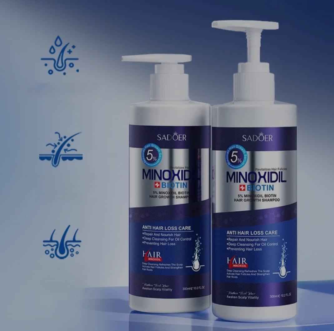 Шампунь для роста волос с миноксидилом «Minoxidil 5% Hair Grower Shampoo» | SADOER