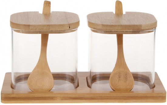 Набор банок для хранения «Вуд»