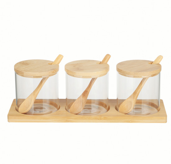 Набор банок для хранения с ложкой
