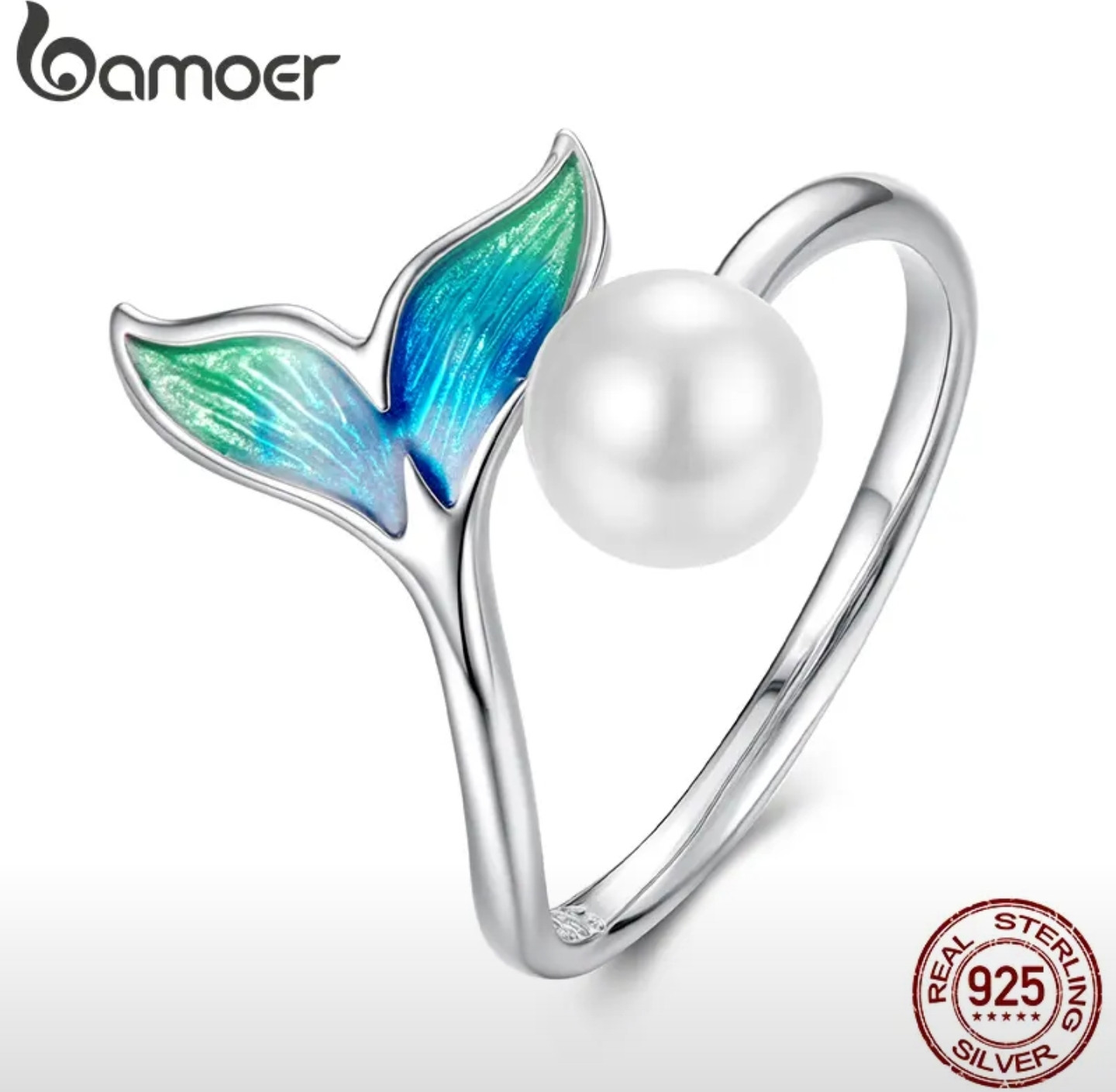 Кольцо из серебра «Дары моря» | Bamoer