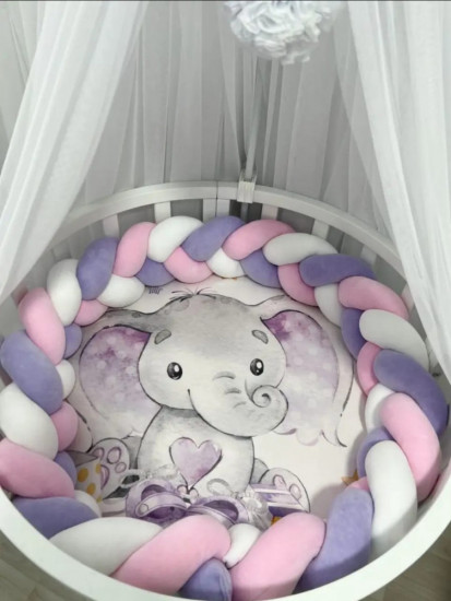 Бортик для детской кроватки «Косичка»