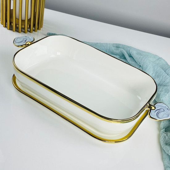 Блюдо с крышкой прямоугольное «Лазурит»